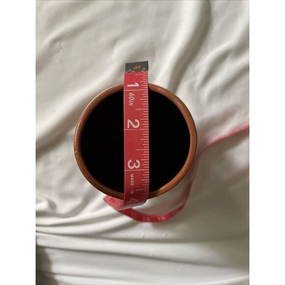 Handcrafted Native American Style Terra Cotta Vase W/ White Geometric Patterns - Picture 9 of 14